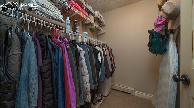 17770 Radbourne Ct, Monument, CO 80132 - walk in closet with a baseboard radiator and carpet
