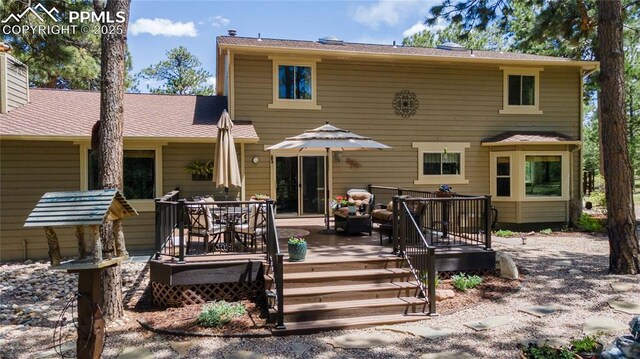 17770 Radbourne Ct, Monument, CO 80132 - back of house with a deck