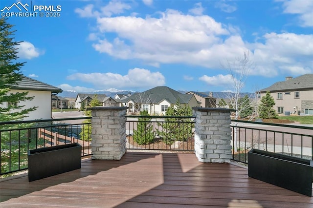 13625 Kitty Joe Ct, Colorado Springs, CO 80921 - wooden deck with a residential view