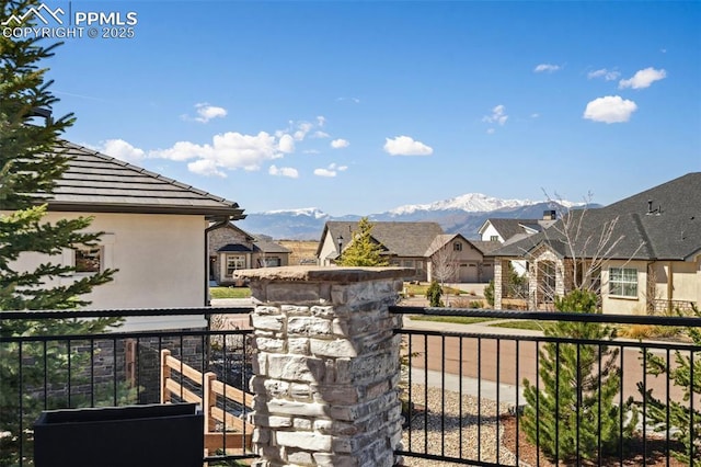 13625 Kitty Joe Ct, Colorado Springs, CO 80921 - balcony featuring a residential view and a mountain view