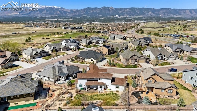 13625 Kitty Joe Ct, Colorado Springs, CO 80921 - aerial view featuring a residential view and a mountain view