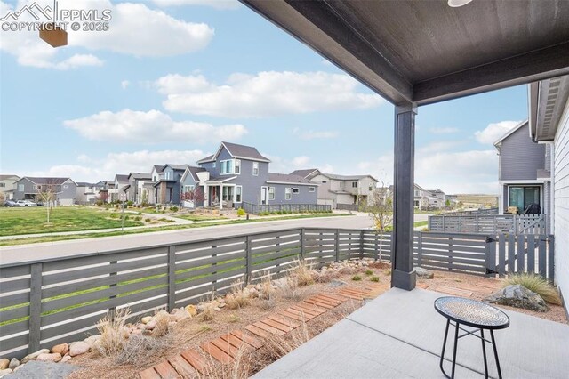 exterior space featuring a residential view