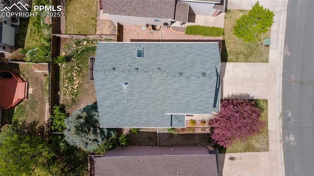 view from above of property