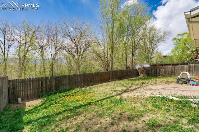 537 Blossom Field Rd, Fountain, CO 80817 - view of yard featuring a fenced backyard