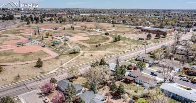 bird's eye view featuring a residential view