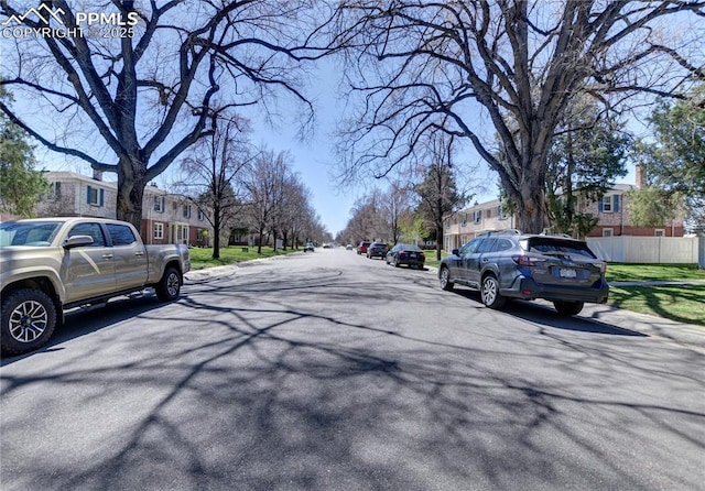 view of street featuring a residential view