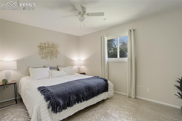 409 Columbine St, Fountain, CO 80817 - bedroom with baseboards and ceiling fan