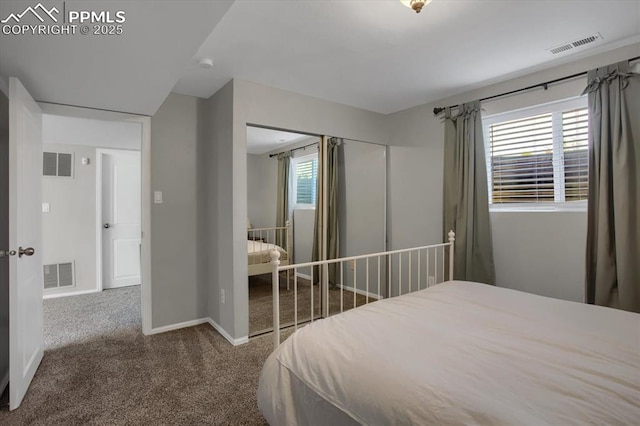 5064 Artistic Cir, Colorado Springs, CO 80917 - carpeted bedroom featuring baseboards, visible vents, and a closet