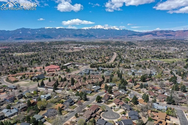 5064 Artistic Cir, Colorado Springs, CO 80917 - birds eye view of property with a mountain view and a residential view