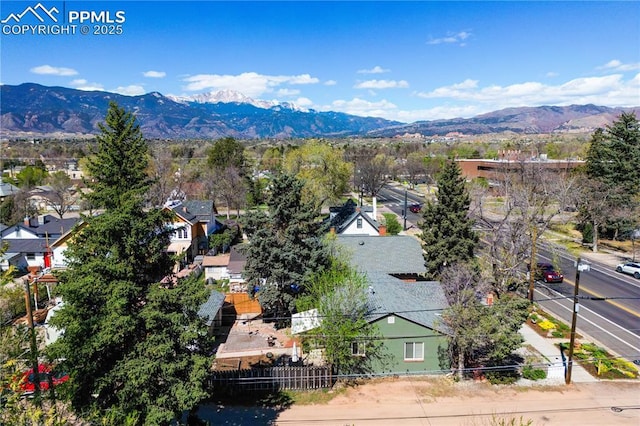 413 E Fontanero St, Colorado Springs, CO 80907 - aerial view featuring a residential view and a mountain view