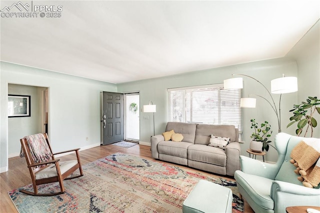 413 E Fontanero St, Colorado Springs, CO 80907 - living area with baseboards and wood finished floors
