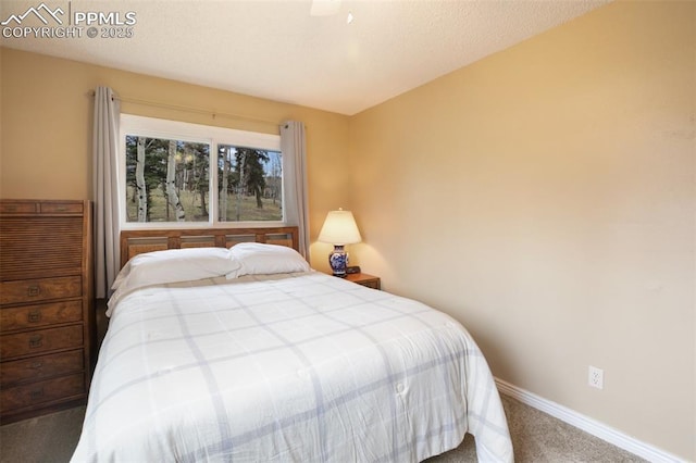 555 Elfin Glen Dr, Divide, CO 80814 - carpeted bedroom with baseboards and a ceiling fan