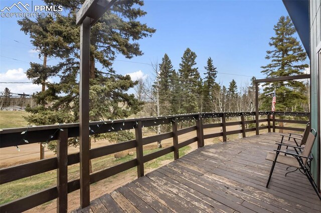 555 Elfin Glen Dr, Divide, CO 80814 - view of wooden deck