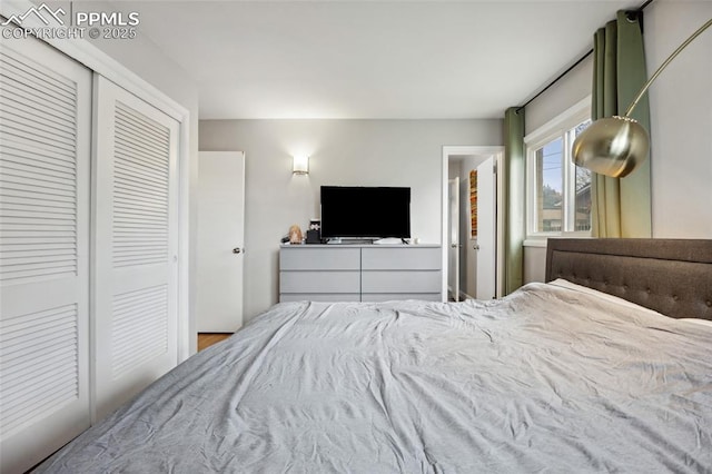 bedroom featuring a closet