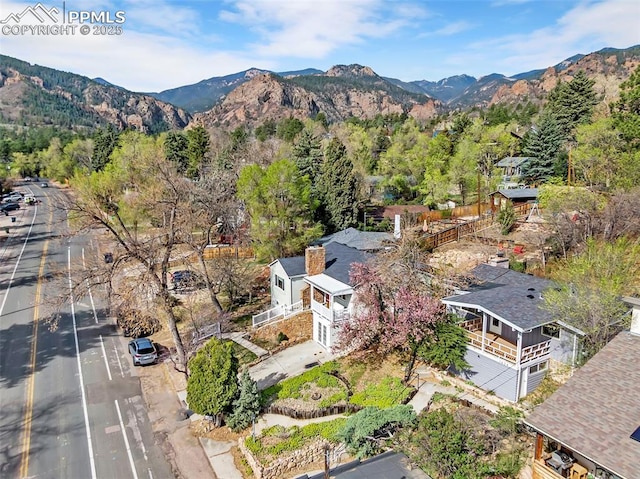 1624 Cheyenne Blvd, Colorado Springs, CO 80906 - drone / aerial view featuring a mountain view