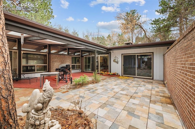 view of patio with a deck