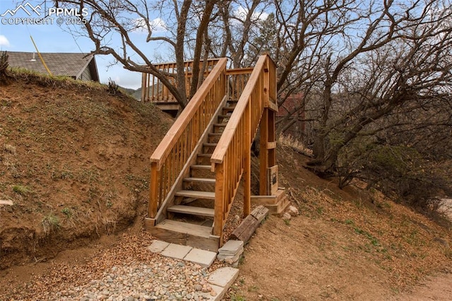 exterior space featuring stairway