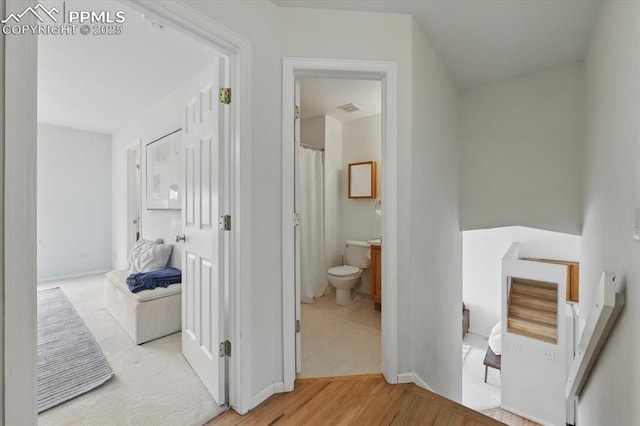 5012 Chaise Dr, Colorado Springs, CO 80923 - hallway with light wood-style flooring