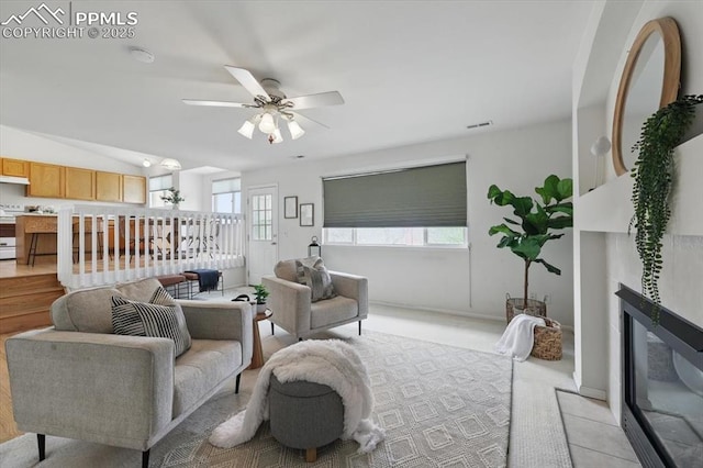 5012 Chaise Dr, Colorado Springs, CO 80923 - living room with a ceiling fan