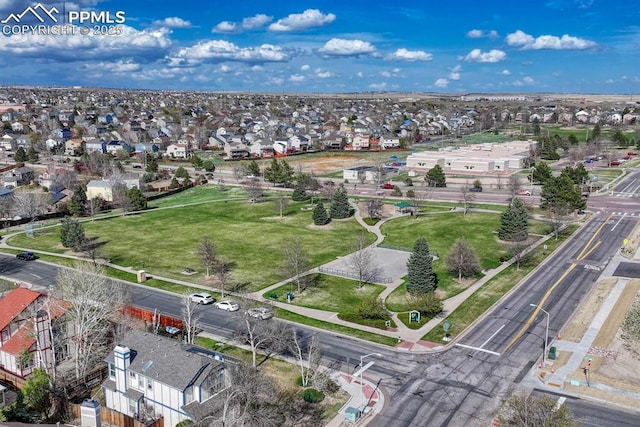 aerial view featuring a residential view