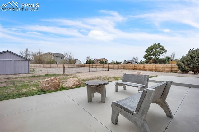 view of patio / terrace with a fenced backyard