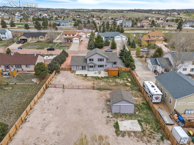 aerial view of residential area