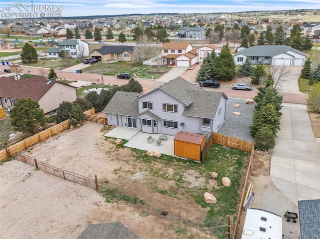 aerial perspective of suburban area
