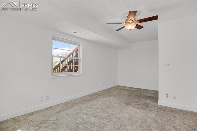 3925 Zurich Dr, Colorado Springs, CO 80920 - spare room featuring carpet floors, baseboards, and a ceiling fan