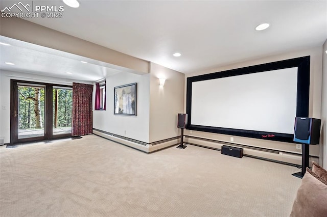 13435 Darr Dr, Colorado Springs, CO 80908 - carpeted home theater featuring baseboards and recessed lighting