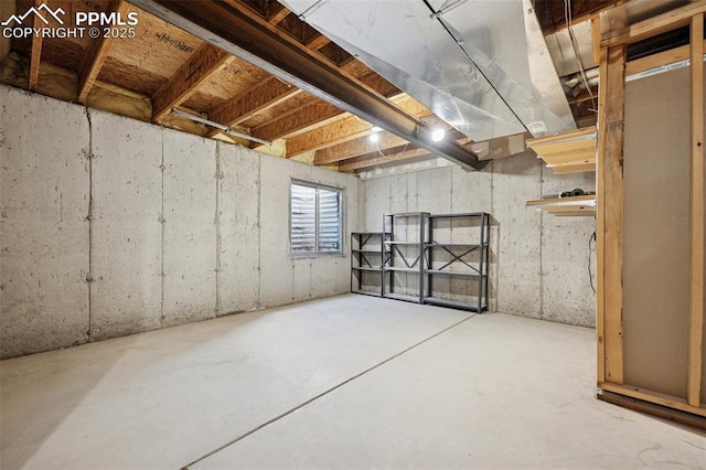 view of basement