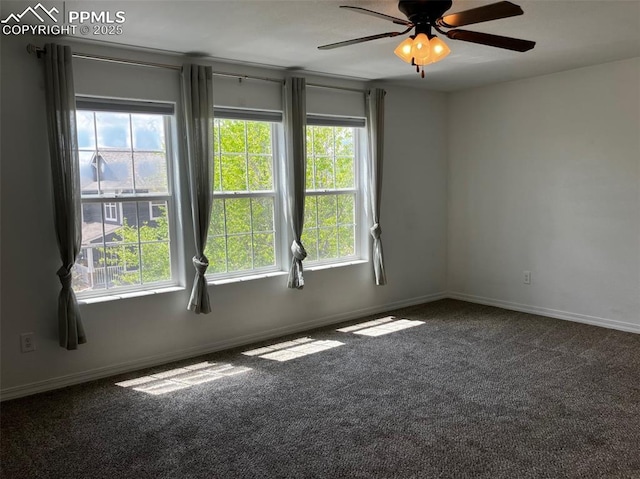 2790 Winterbourne St, Colorado Springs, CO 80910 - carpeted empty room with a ceiling fan and baseboards