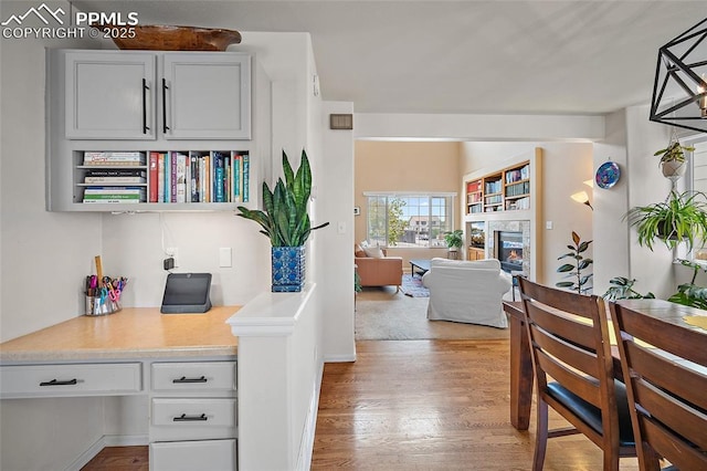 interior space featuring wood finished floors