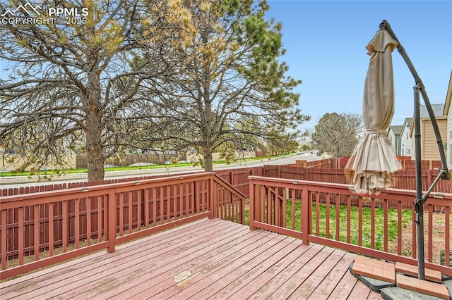 4337 Levi Ln, Colorado Springs, CO 80925 - deck featuring a fenced backyard