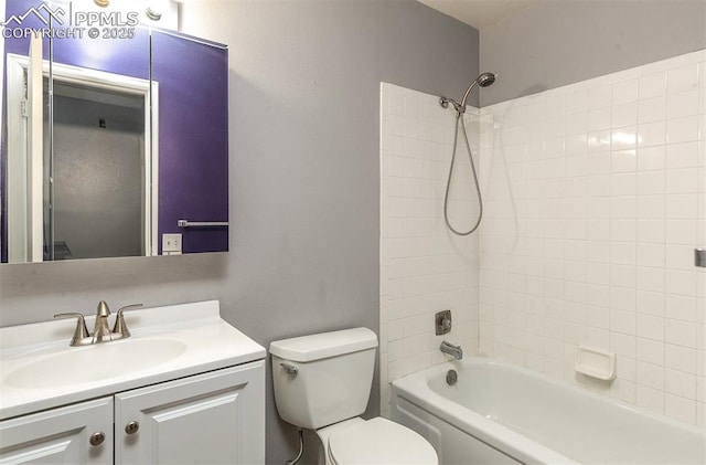 1950 Rusty Hinge Dr, Colorado Springs, CO 80920 - bathroom featuring vanity, toilet, and tub / shower combination