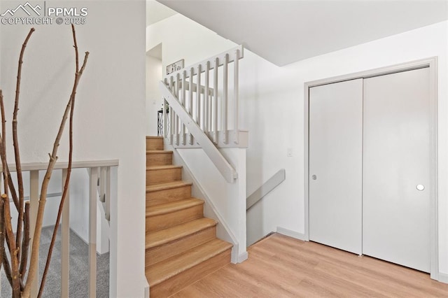 929 Bromefield Dr, Fountain, CO 80817 - stairs with wood finished floors