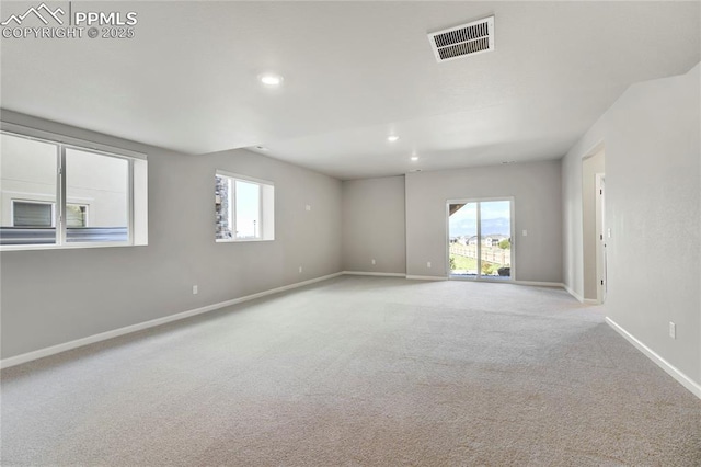 9484 Simper Hts, Colorado Springs, CO 80924 - carpeted empty room with baseboards and recessed lighting
