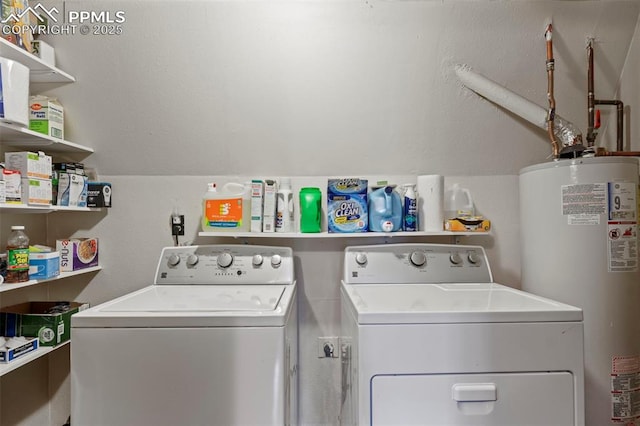 1200 Forest Edge Rd, Woodland Park, CO 80863 - laundry room with water heater, independent washer and dryer, and laundry area