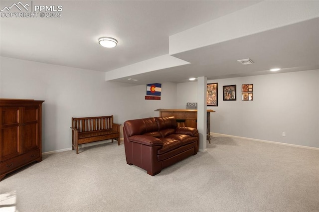 7820 Curlew Ct, Colorado Springs, CO 80920 - living room with baseboards and light carpet