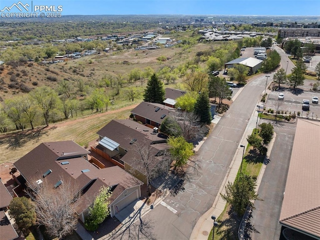 bird's eye view featuring a residential view