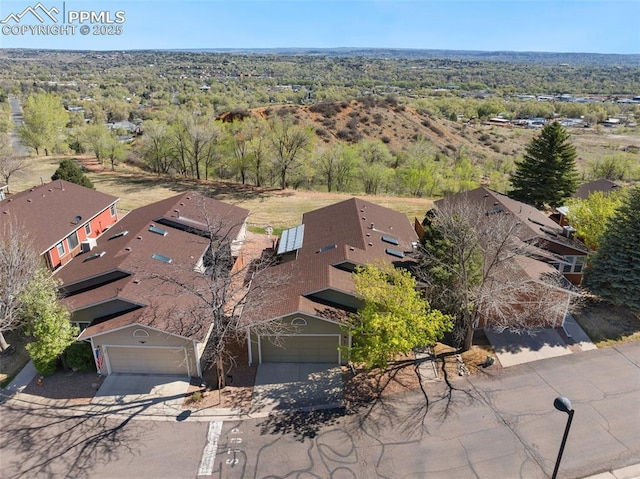 drone / aerial view with a residential view