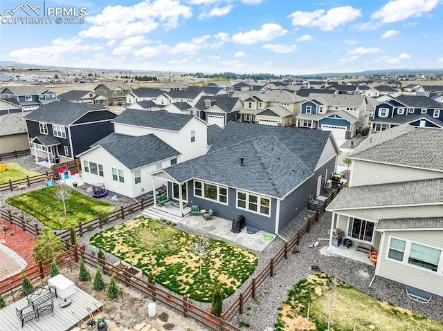 bird's eye view featuring a residential view