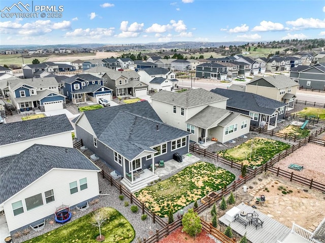 birds eye view of property featuring a residential view