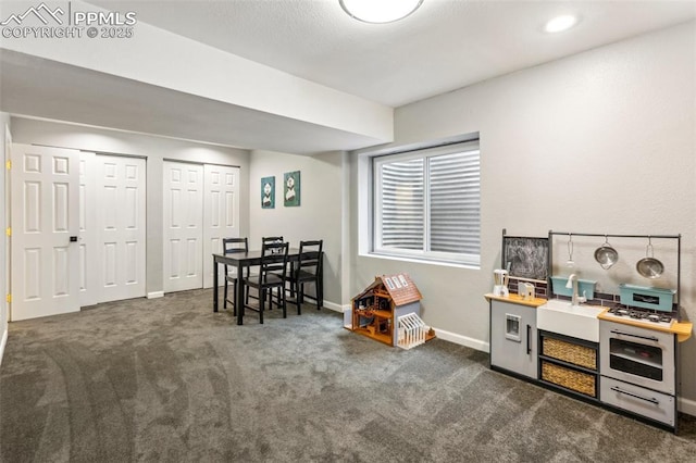 133 Wheat Ridge St, Palmer Lake, CO 80133 - recreation room featuring carpet flooring and baseboards