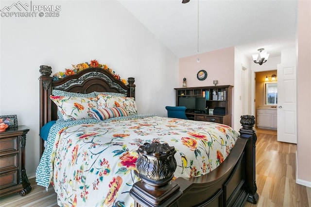 bedroom with wood finished floors