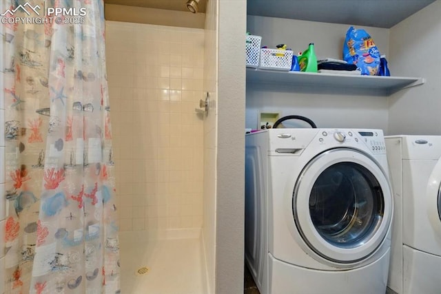 2032 Woodsong Way, Fountain, CO 80817 - laundry room with washing machine and dryer
