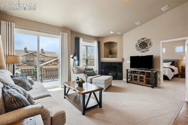 8492 Artesian Springs Pt, Colorado Springs, CO 80920 - living room featuring a fireplace