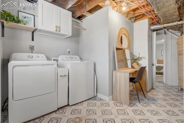 720 S Prospect St, Colorado Springs, CO 80903 - washroom with washing machine and clothes dryer and cabinet space