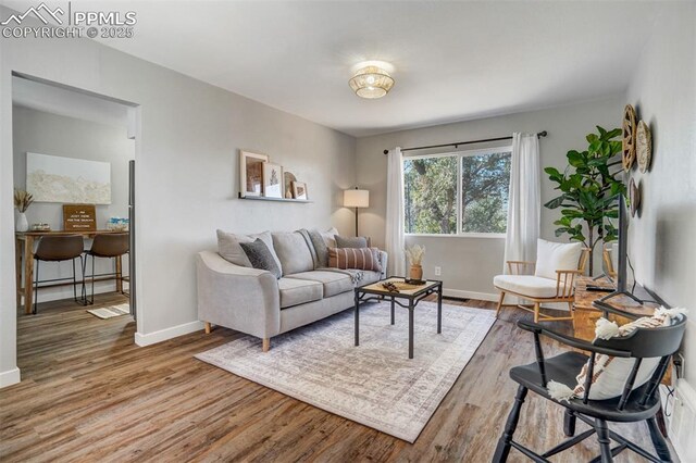 720 S Prospect St, Colorado Springs, CO 80903 - living area with wood finished floors and baseboards