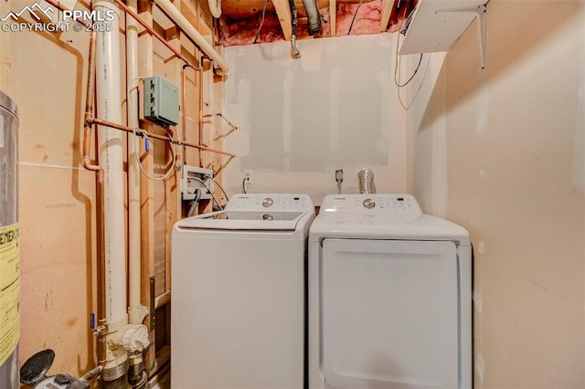laundry area featuring separate washer and dryer