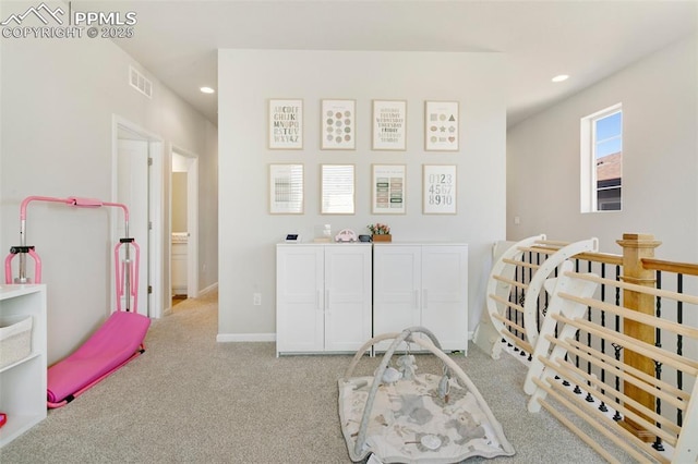 3111 Youngheart Way, Castle Rock, CO 80109 - recreation room with carpet flooring, recessed lighting, and baseboards